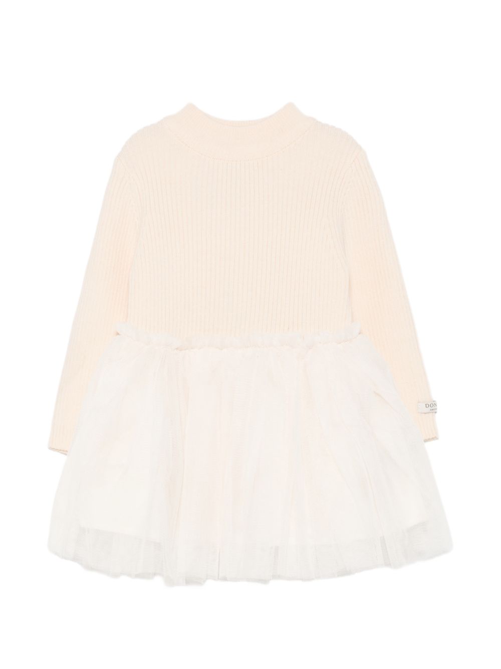 Abito per neonata Donsje Kids bianco con lavorazione in maglia a coste 4043900NB 00009 DONSJE KIDS 