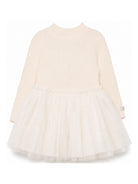 Abito per neonata Donsje Kids bianco con lavorazione in maglia a coste 4043900NB 00009 DONSJE KIDS 