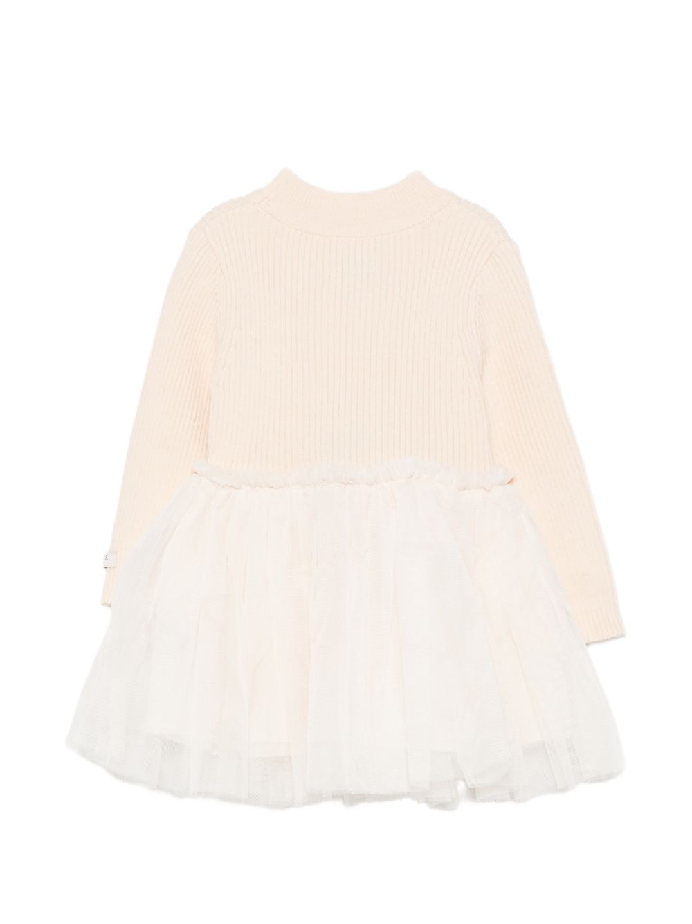 Abito per neonata Donsje Kids bianco con lavorazione in maglia a coste 4043900NB 00009 DONSJE KIDS 