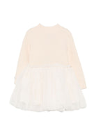Abito per neonata Donsje Kids bianco con lavorazione in maglia a coste 4043900NB 00009 DONSJE KIDS 