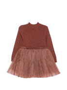 Abito per neonata Donsje Kids marrone con gonna in tulle 4043900NB 00094 DONSJE KIDS 