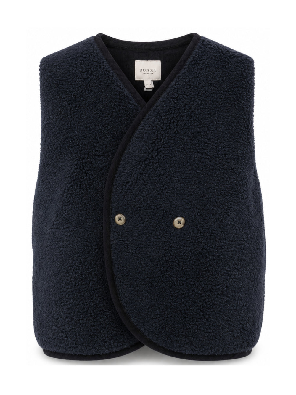 Gilet per bambino Donsje Kids blu con trama effetto pile 4044300 00027 DONSJE KIDS 
