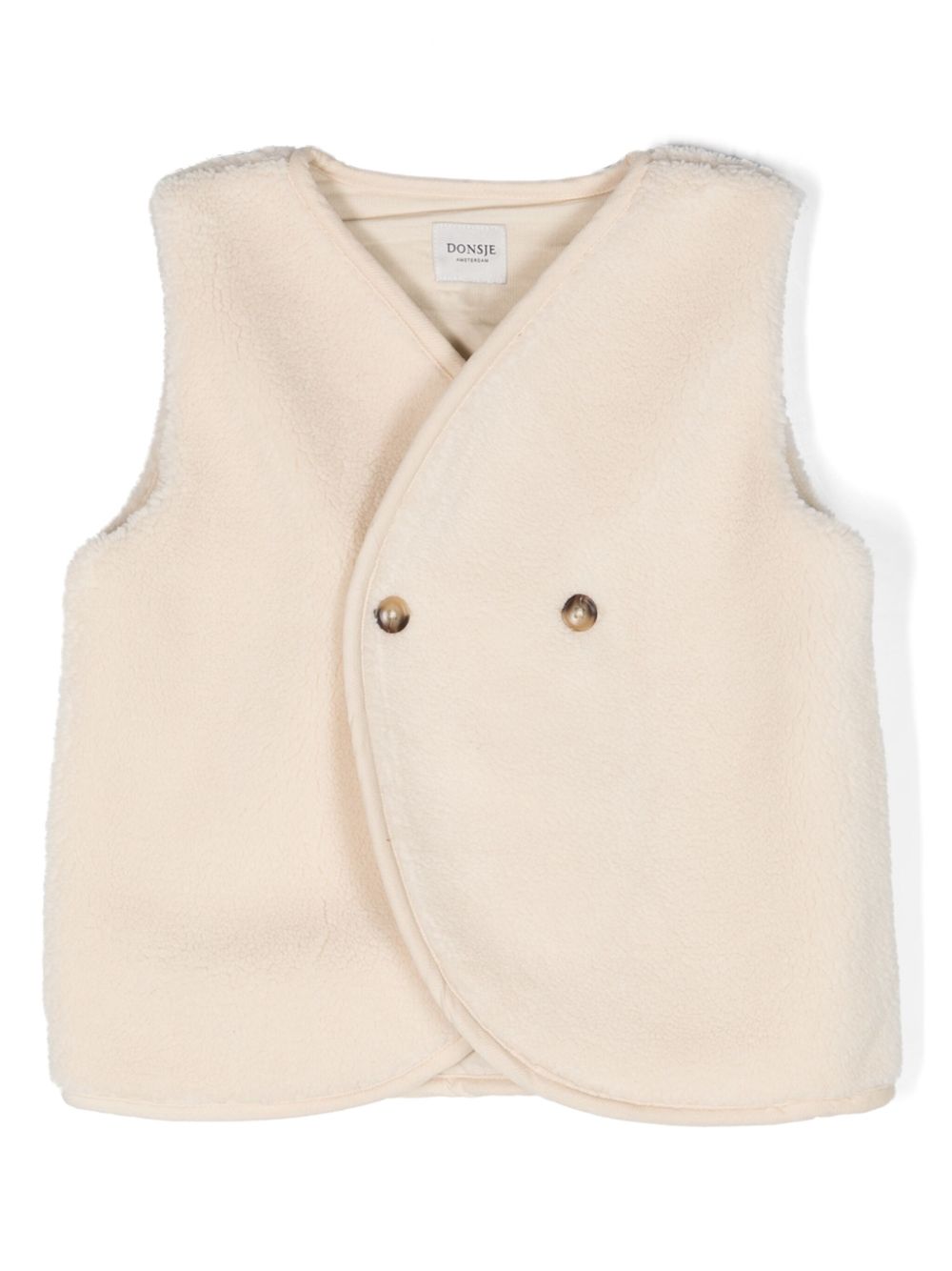Gilet per bambino Donsje Kids beige con design in finto shearling 4044300 FR002 DONSJE KIDS 
