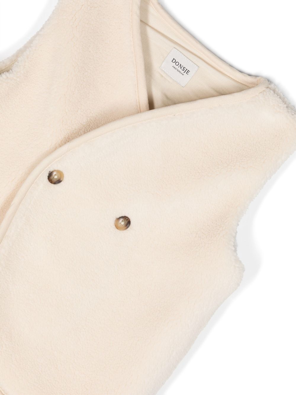 Gilet per bambino Donsje Kids beige con design in finto shearling 4044300 FR002 DONSJE KIDS 