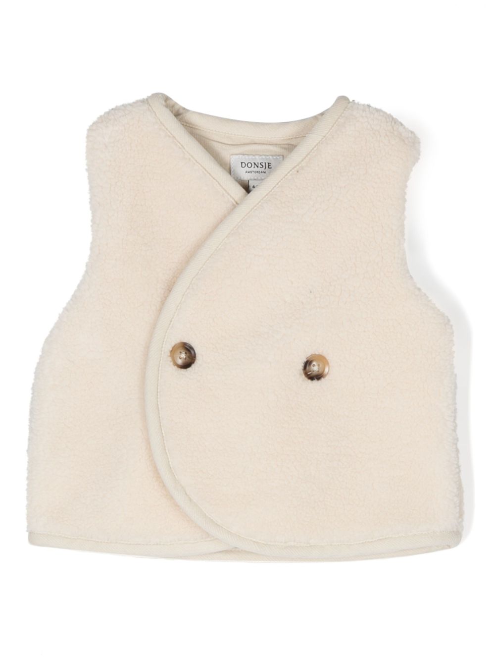 Gilet per neonato Donsje Kids beige con design in pelliccia cruelty-free 4044300NB FR002 DONSJE KIDS 