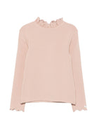 Maglia per bambina Donsje Kids rosa con colletto a balze 4101100 00018 DONSJE KIDS 