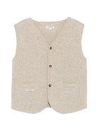 Gilet in maglia per bambini Donsje beige con scollo a V 4101400 00182 DONSJE KIDS 