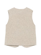 Gilet in maglia per bambini Donsje beige con scollo a V 4101400 00182 DONSJE KIDS 