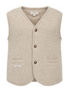 Gilet in maglia per bambini Donsje beige con scollo a V 4101400 00182 DONSJE KIDS 