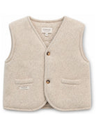 Gilet in maglia per neonati Donsje beige con scollo a V 4101400NB 00182 DONSJE KIDS 