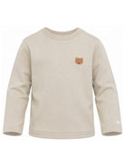 T-shirt per bambini Donsje beige con ricamo orsetto 4101901 00016 DONSJE KIDS 