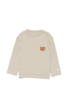 T-shirt per neonati Donsje beige con ricamo orsetto 4101901NB 00016 DONSJE KIDS 