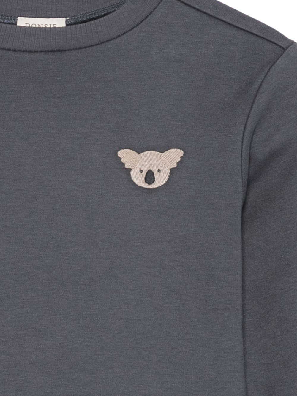 T-shirt per bambini Donsje grigia con ricamo Koala 4101902 00027 DONSJE KIDS 