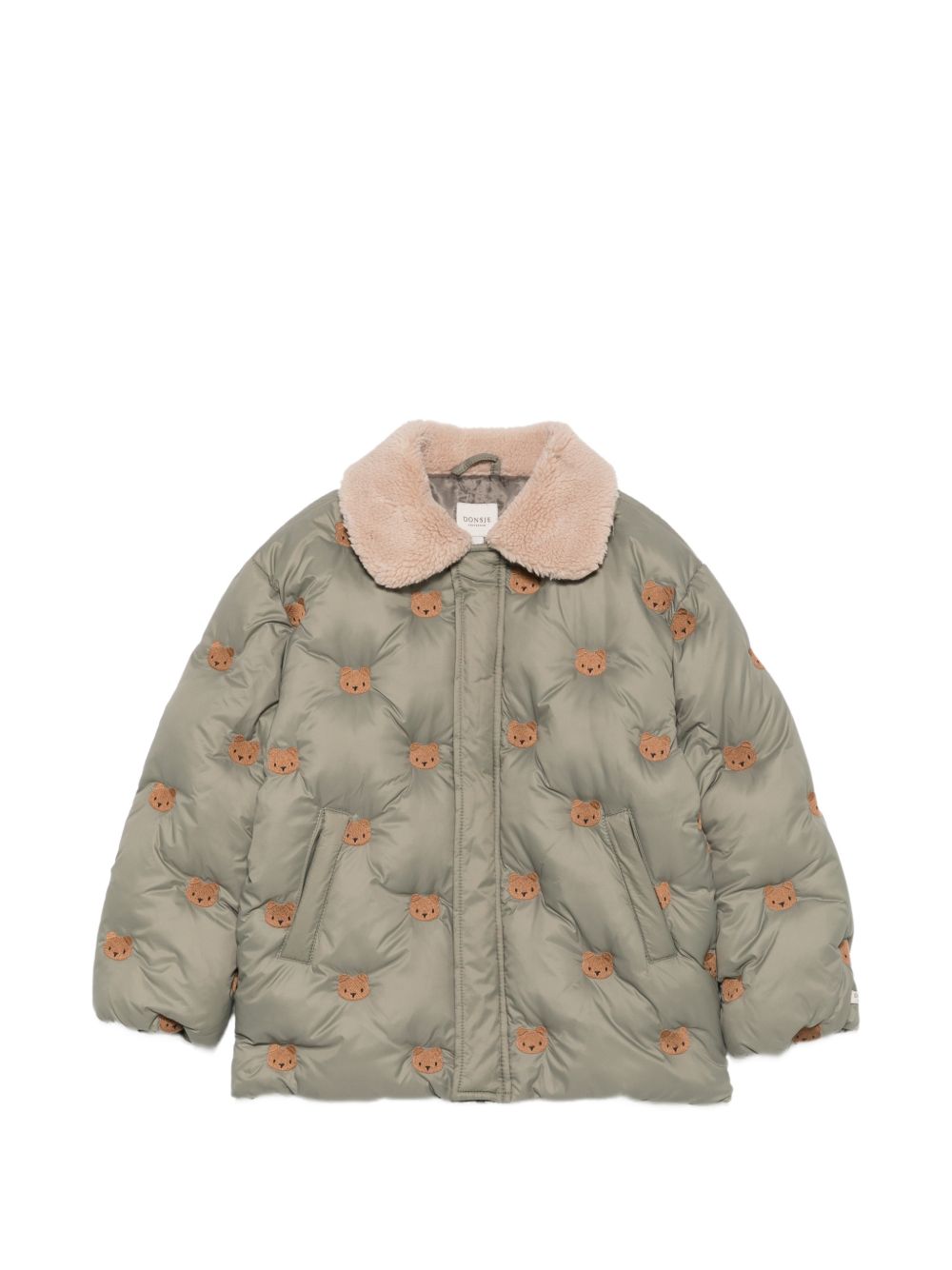 Giubbino per bambino Donsje verde con ricamo orsetto 4102102 00120 DONSJE KIDS 