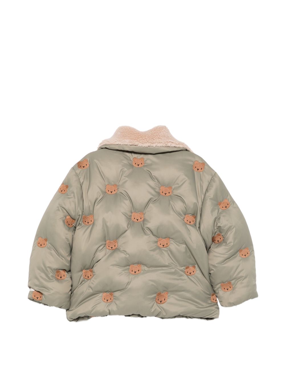 Giubbino perneonato Donsje verde con ricamo orsetto 4102102NB 00120 DONSJE KIDS 