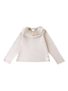 T-shirt per bambina Donsje Kids beige con colletto increspato 4105400 00133 DONSJE KIDS 