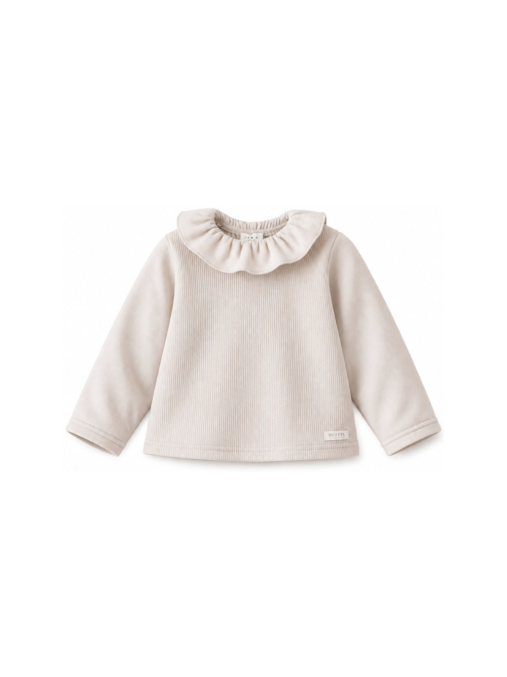 T-shirt per bambina Donsje Kids beige con colletto increspato 4105400 00133 DONSJE KIDS 