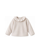 T-shirt per bambina Donsje Kids beige con colletto increspato 4105400 00133 DONSJE KIDS 