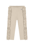 Leggings per bambina Donsje beige con volant sui lati 4119800 00004 DONSJE KIDS 