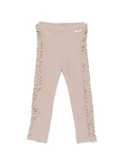 Leggings per bambina Donsje beige con volant sui lati 4119800 00106 DONSJE KIDS 
