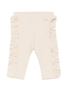 Leggings per neonata Donsje beige con volant sui lati 4119800NB 00004 DONSJE KIDS 