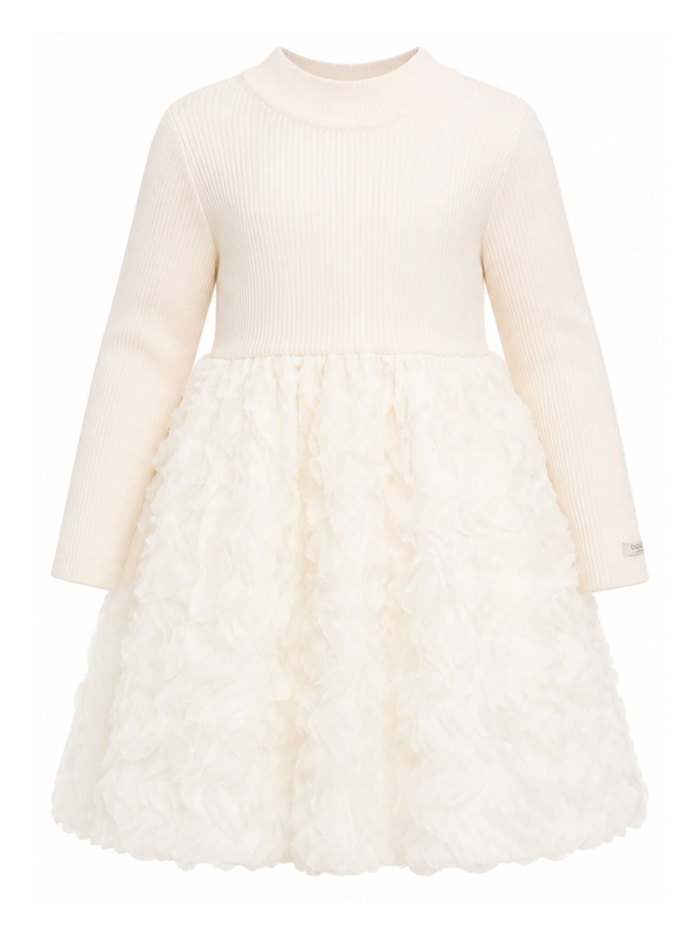 Abito per bambina Donsje Kids bianco con gonna a balze 4122200 00009 DONSJE KIDS 