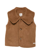 Gilet per bambina Donsje Kids marrone con collo oversize 4123000 00035 DONSJE KIDS 