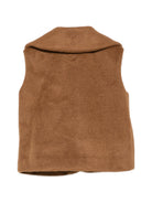 Gilet per bambina Donsje Kids marrone con collo oversize 4123000 00035 DONSJE KIDS 