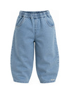 Jeans Dinotje per bambino Donsje Kids azzurri con effetto slavato 4123900 00080 DONSJE KIDS 