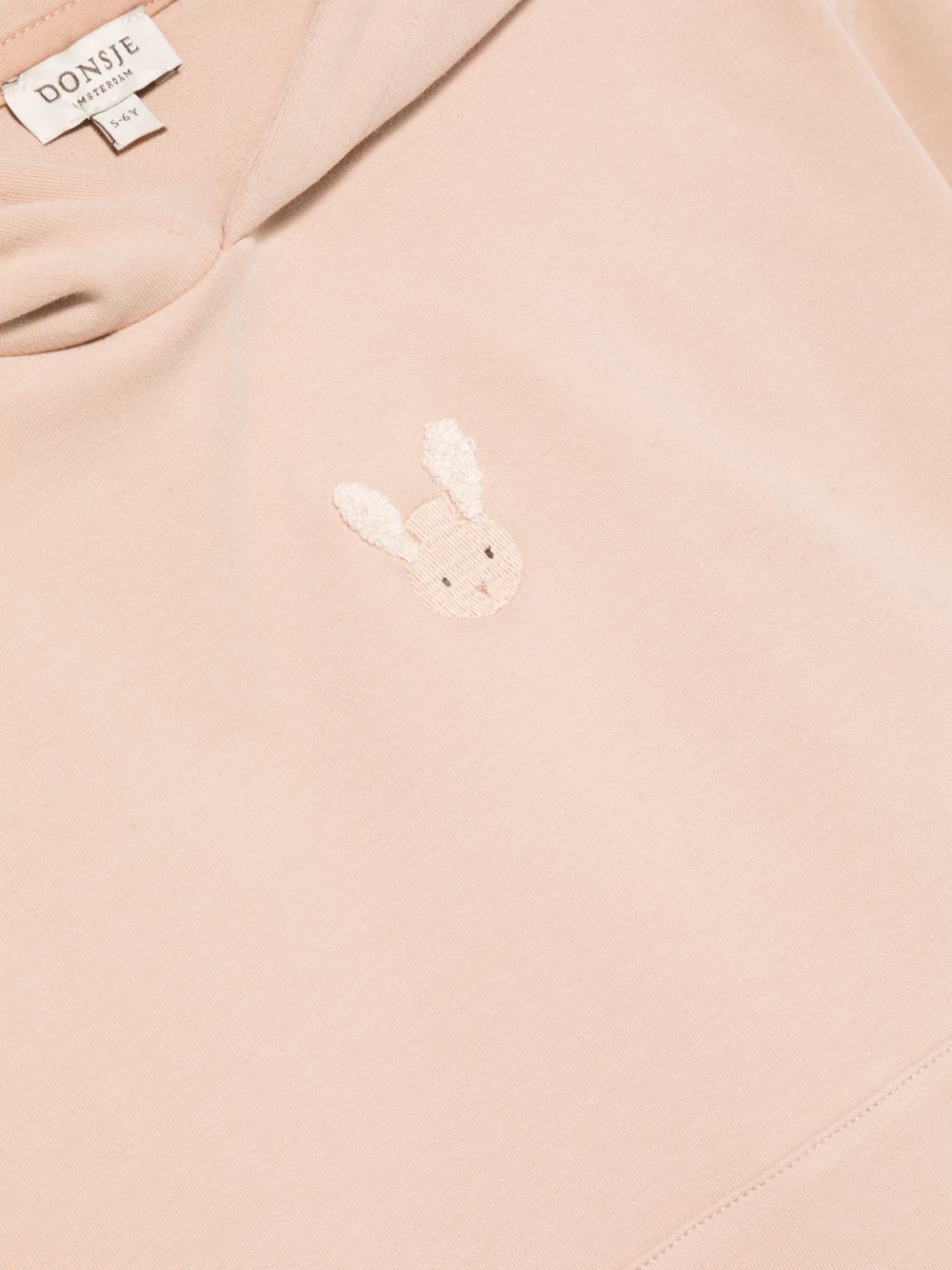 Felpa per bambina Donsje rosa con ricamo coniglietto 4124901 00018 DONSJE KIDS 