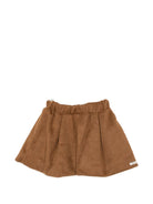 Gonna per bambina Donsje Kids marrone con texture infeltrita 4125500 00035 DONSJE KIDS 