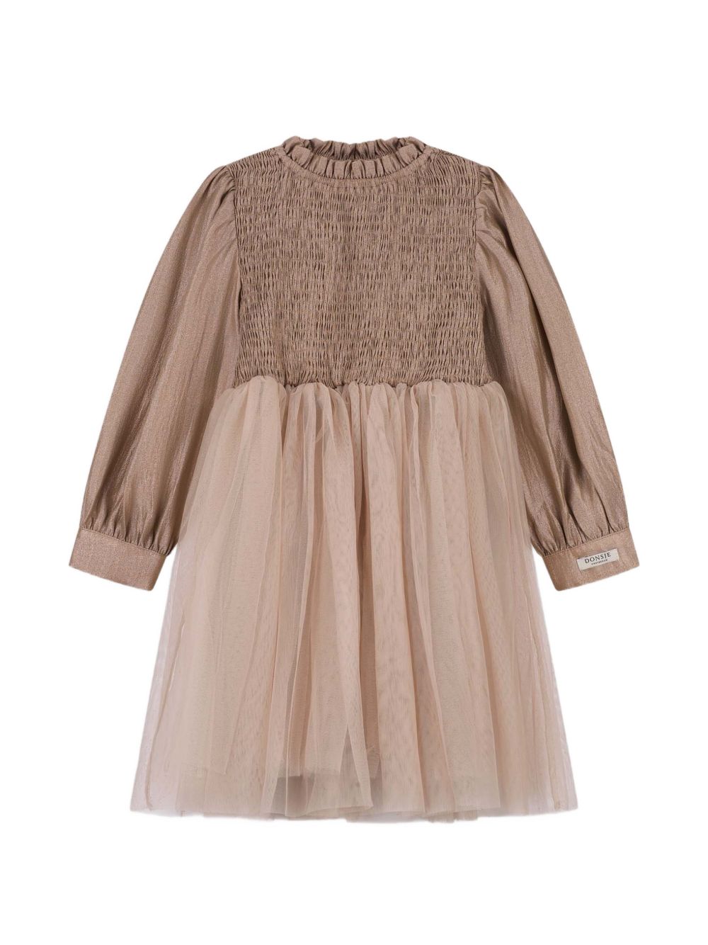 Abito Janice per bambina Donsje Kids marrone con gonna in tulle 4125600 00067 DONSJE KIDS 