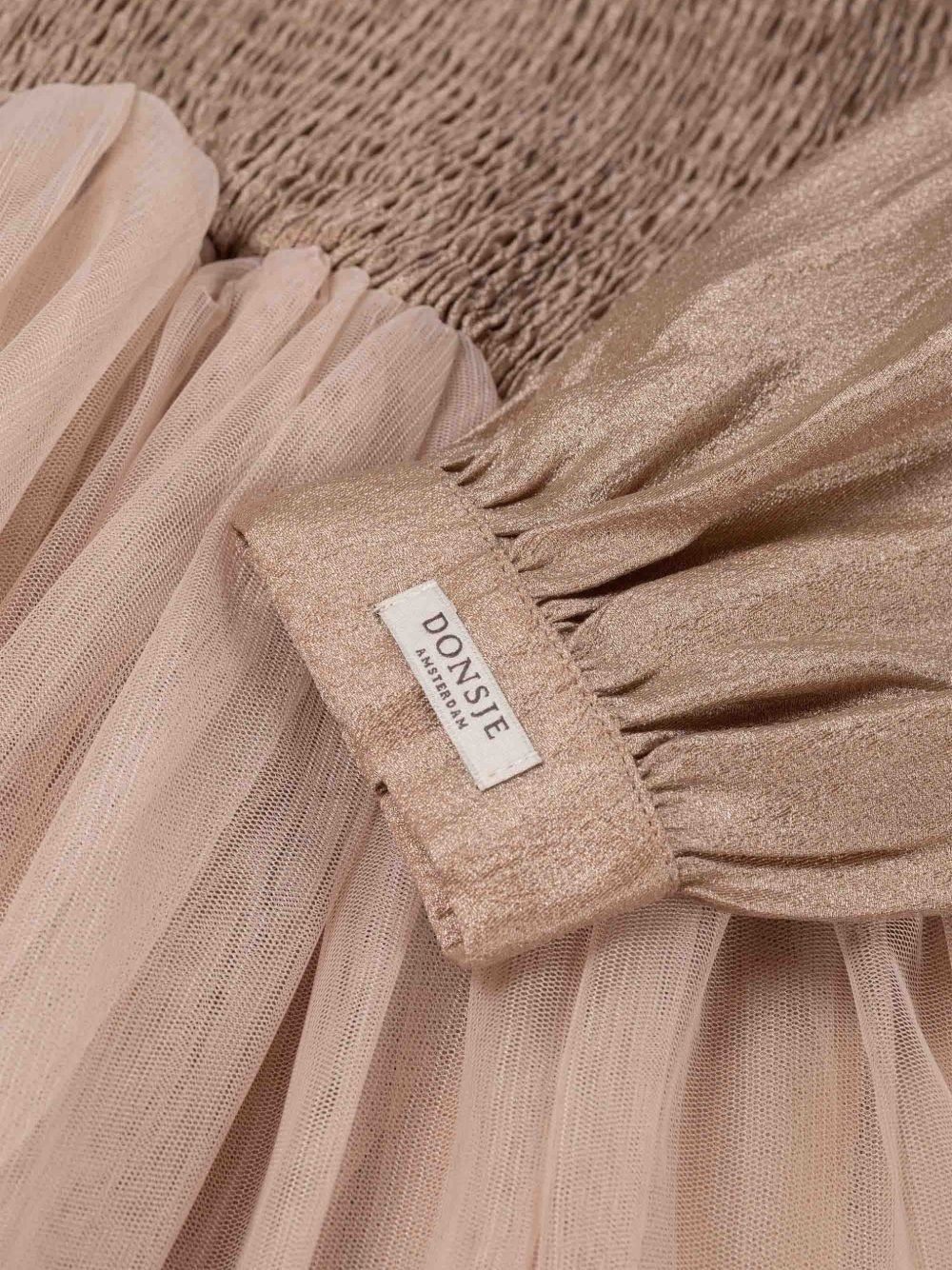 Abito Janice per bambina Donsje Kids marrone con gonna in tulle 4125600 00067 DONSJE KIDS 