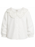 Camicetta per bambina Donsje Kids bianca con colletto smerlatoe e ricami floreali. 4125900 00029 DONSJE KIDS 