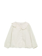 Blusa Kleke per bambina Donsje Kids bianca con colletto con pettorina ricamata 4125900 00030 DONSJE KIDS 