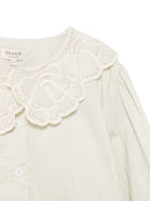 Blusa Kleke per bambina Donsje Kids bianca con colletto con pettorina ricamata 4125900 00030 DONSJE KIDS 