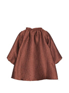 Abito per bambina Donsje Kids marrone con volant effetto metallico 4126400 00094 DONSJE KIDS 