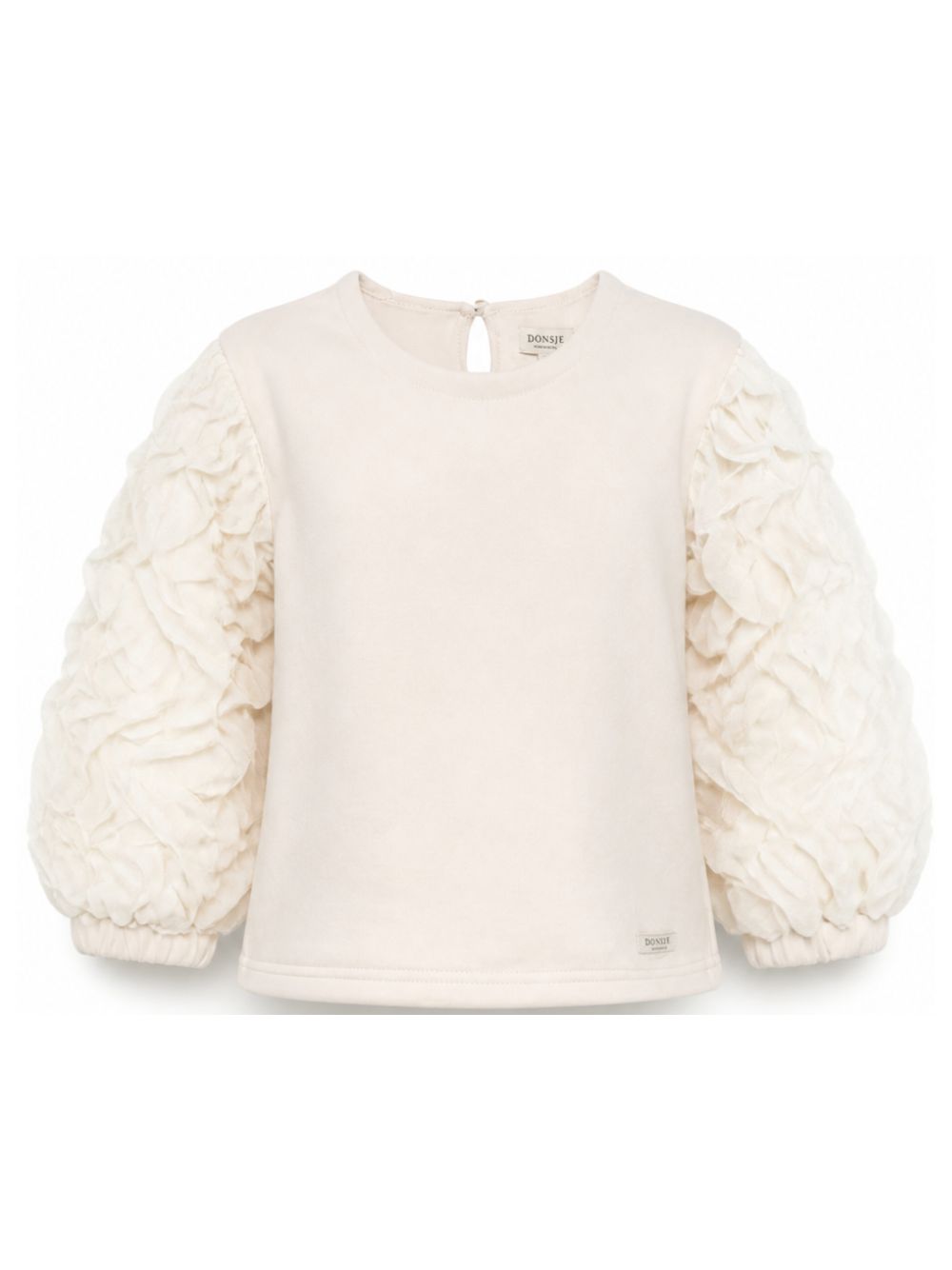 T-shirt per bambina Donsje Kids bianca con maniche lunghe 4128700 00001 DONSJE KIDS 