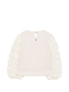 T-shirt per bambina Donsje Kids bianca con maniche lunghe 4128700 00001 DONSJE KIDS 