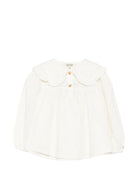 Blusa per bambina Donsje Kids bianco con colletto con ruches 4129200 00002 DONSJE KIDS 