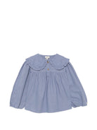 Blusa per bambina Donsje Kids blu con ruches 4129200 00185 DONSJE KIDS 