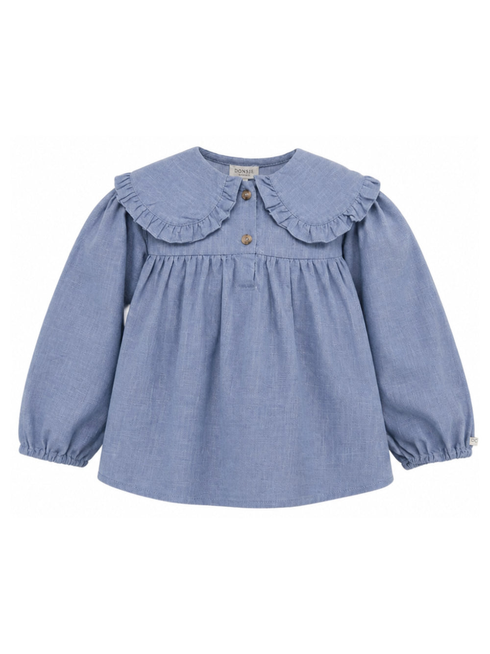 Blusa per bambina Donsje Kids blu con ruches 4129200 00185 DONSJE KIDS 