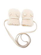 Muffole per neonati Donsje Kids bianche con effetto in shearling 6023101 CF002 DONSJE KIDS 