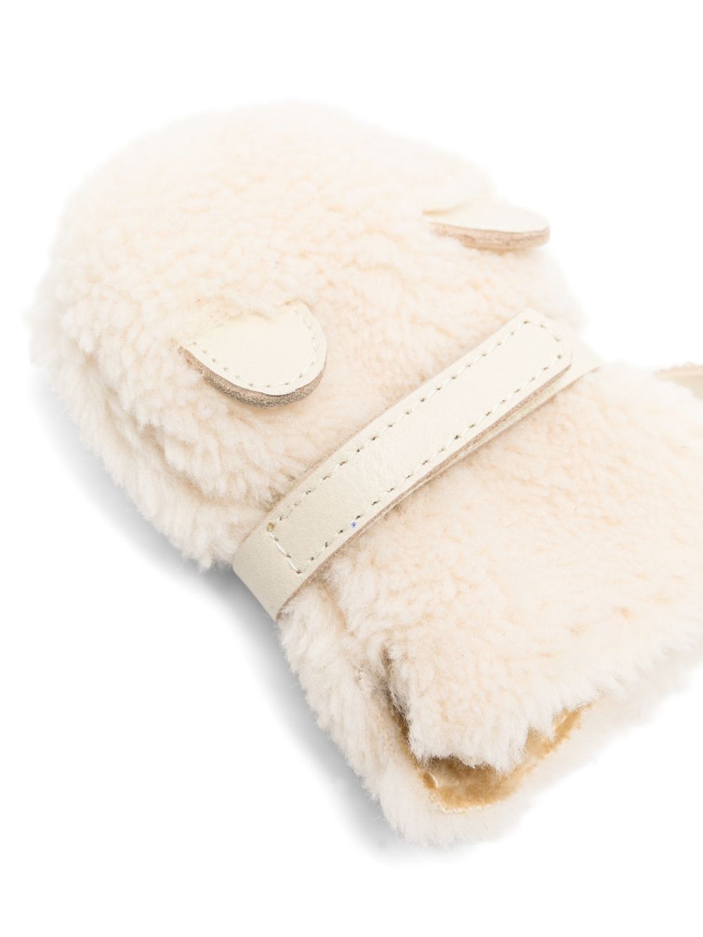 Muffole per neonati Donsje Kids bianche con effetto in shearling 6023101 CF002 DONSJE KIDS 