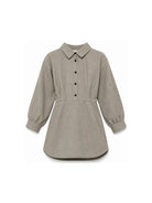 Abito per bambina Douuod Kids grigio con colletto classico DZ1A00 I0337 903 DOUUOD KIDS 