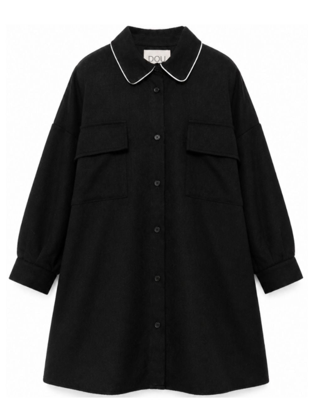 Abito per bambina Douuod Kids nero con colletto classico DZ1A10 I0337 61L DOUUOD KIDS 