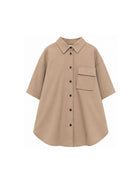 Abito per bambina Douuod Kids beige con colletto classico DZ1B10 G0073 343 DOUUOD KIDS 