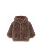 Giubbino per neonati Douuod Kids marrone con texture teddy DZ2510 Z3949 347 DOUUOD KIDS 