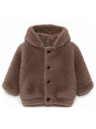 Giubbino per neonati Douuod Kids marrone con texture teddy DZ2510 Z3949 347 DOUUOD KIDS 