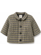 Giacca per neonata Douuod Kids beige con motivo a quadri all-over DZ2530 E0251 114GL DOUUOD KIDS 